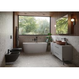Cersanit Larga miska WC z deską wolnoopadającą wisząca bez kołnierza antracyt mat S701-611