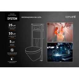 Cersanit stelaż podtynkowy z przyciskiem spłukującym chrom S701-778