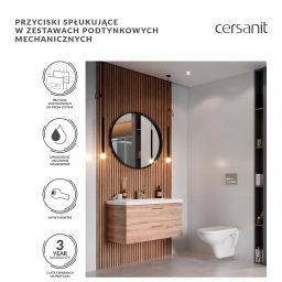Cersanit stelaż podtynkowy z przyciskiem spłukującym czarny mat S701-779