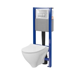 Cersanit Mille zestaw stelaż z miską, deską i przyciskiem S701-780