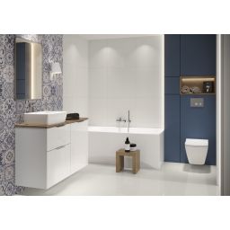 Mito Mesto Square miska WC z deską wolnoopadającą wisząca bez kołnierza biały połysk S701-792