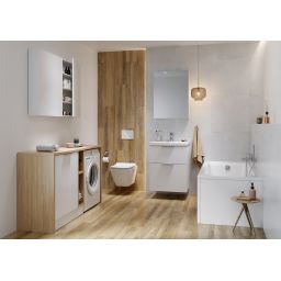 Mito Mesto Square miska WC z deską wolnoopadającą wisząca bez kołnierza biały połysk S701-792