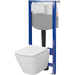 Zestaw Cersanit City Square miska WC CleanOn z deską wolnoopadającą i stelaż podtynkowy Aqua 2.0 S701-797