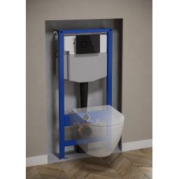 Zestaw Cersanit Zen Pro miska WC CleanOn spłukiwanie wirowe z deską wolnoopadającą i stelaż podtynkowy Aqua 2.0 S701-799