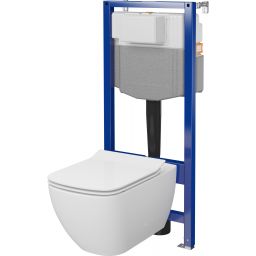 Zestaw Cersanit Virgo miska WC CleanOn z deską wolnoopadającą i stelaż podtynkowy Aqua 2.0 S701-805