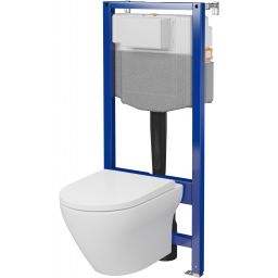 Zestaw Cersanit Larga miska WC CleanOn z deską wolnoopadającą i stelaż podtynkowy Aqua 2.0 S701-823