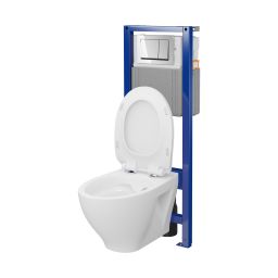 Mito Savio zestaw miska z deską i stelaż z przyciskiem S701-828