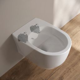 Cersanit Luna miska WC z deską wolnoopadającą wisząca bez kołnierza biały połysk S701-871