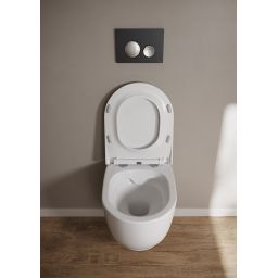 Cersanit Luna miska WC z deską wolnoopadającą wisząca bez kołnierza biały połysk S701-871