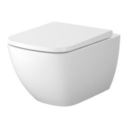 Cersanit Zen miska WC z deską wolnoopadającą wisząca bez kołnierza spłukiwanie wirowe biały połysk S701-882