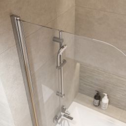 Cersanit Easy New parawan nawannowy 70 cm jednoskrzydłowy chrom/szkło przezroczyste S301-289