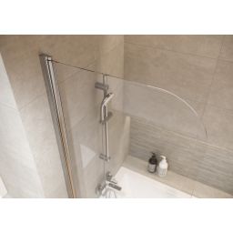 Cersanit Easy New parawan nawannowy 70 cm jednoskrzydłowy chrom/szkło przezroczyste S301-289