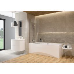 Cersanit Easy New parawan nawannowy 70 cm jednoskrzydłowy chrom/szkło przezroczyste S301-289