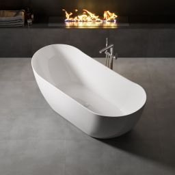 Cersanit Inverto SPA wanna wolnostojąca 180x80 cm owalna biała S301-372