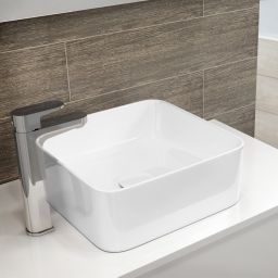 Cersanit Crea umywalka 35 cm nablatowa kwadratowa biała K114-007
