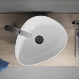 Cersanit Moduo umywalka 44x35,5 cm nablatowa asymetryczna biała K116-051