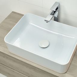 Cersanit Crea umywalka 50x34 cm nablatowa prostokątna biała EcoBox K114-001-ECO
