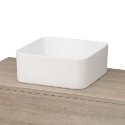 Cersanit Crea umywalka 35 cm nablatowa kwadratowa biała EcoBox K114-007-ECO