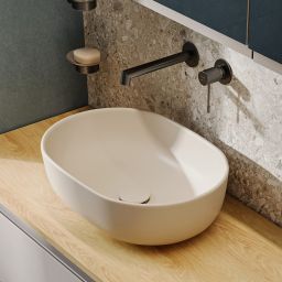 Cersanit Moduo umywalka 50x35,5 cm owalna nablatowa beżowa K116-132