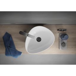 Cersanit Moduo umywalka 44x35,5 cm nablatowa asymetryczna biała K116-051