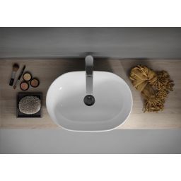 Cersanit Moduo umywalka 50x35,5 cm owalna nablatowa biała K116-049