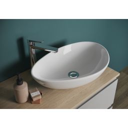 Cersanit Moduo umywalka 56,5x36,5 cm nablatowa asymetryczna biała K116-052