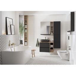 Cersanit Moduo umywalka 50x36 cm nablatowa prostokątna antracyt K116-108