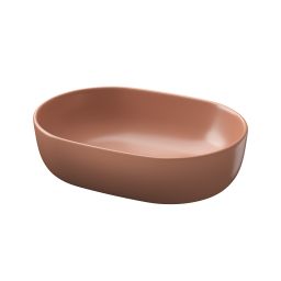 Cersanit Moduo umywalka 50x35,5 cm owalna nablatowa ceglasty mat K116-131