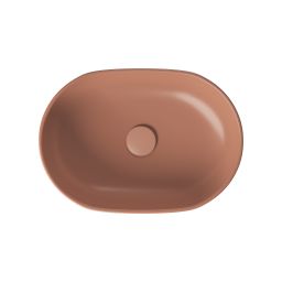 Cersanit Moduo umywalka 50x35,5 cm owalna nablatowa ceglasty mat K116-131