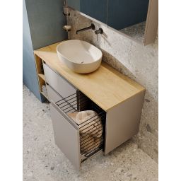 Cersanit Moduo umywalka 50x35,5 cm owalna nablatowa beżowa K116-132