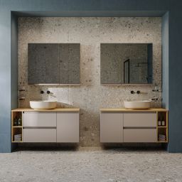 Cersanit Moduo umywalka 50x35,5 cm owalna nablatowa beżowa K116-132