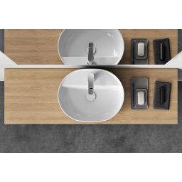 Cersanit Moduo umywalka 50x40 cm owalna nablatowa biała K116-154