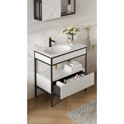 Cersanit Zen umywalka 80x45,5 cm prostokątna wpuszczana biała K117-003