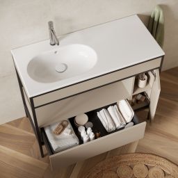 Cersanit Zen umywalka 80x45,5 cm prostokątna wpuszczana biała K117-003