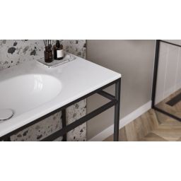 Cersanit Zen umywalka 80x45,5 cm prostokątna wpuszczana biała połysk K117-004
