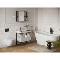 Cersanit Zen umywalka 100,5x45,5 cm prostokątna wpuszczana biała K117-006