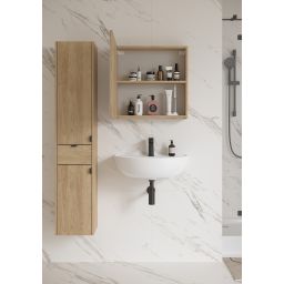 Cersanit Ovida umywalka 61x43,5 cm półokrągła ścienna biały połysk K36-032