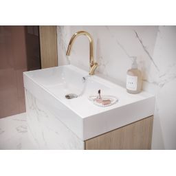 Cersanit Inverto umywalka 80x45 cm prawa nablatowa biała K671-006