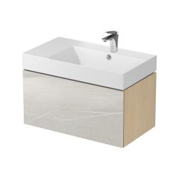 Cersanit Inverto umywalka 80x45 cm lewa nablatowa biała K671-016