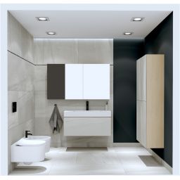 Cersanit Inverto umywalka 80x45 cm lewa nablatowa biała K671-016