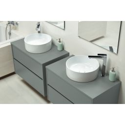 Cersanit Crea umywalka 38 cm nablatowa okrągła biała EcoBox K114-020-ECO