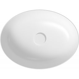 Cersanit Larga umywalka 50x38 cm nablatowa owalna biała K677-002