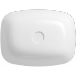 Cersanit Larga umywalka 50x38 cm nablatowa prostokątna biała K677-003