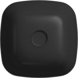 Cersanit Larga umywalka 38 cm nablatowa kwadratowa antracyt mat K677-012