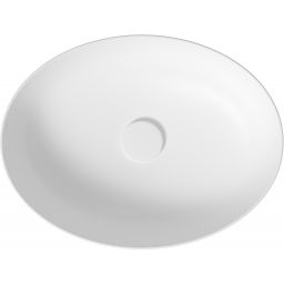 Cersanit Larga umywalka 50x38 cm nablatowa owalna biały mat K677-017