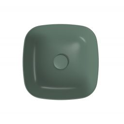 Cersanit Larga umywalka 38x38 cm nablatowa kwadratowa zielony mat K677-061