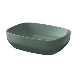 Cersanit Larga umywalka 50x38,5 cm nablatowa prostokątna zielony mat K677-065