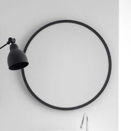 Dubiel Vitrum Ring lustro 60 cm okrągłe czarne