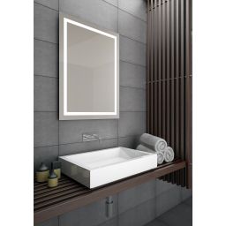 Dubiel Vitrum Focus lustro prostokątne 60x80 cm z oświetleniem