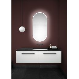 Dubiel Vitrum Max lustro 50x100 cm owalne z oświetleniem